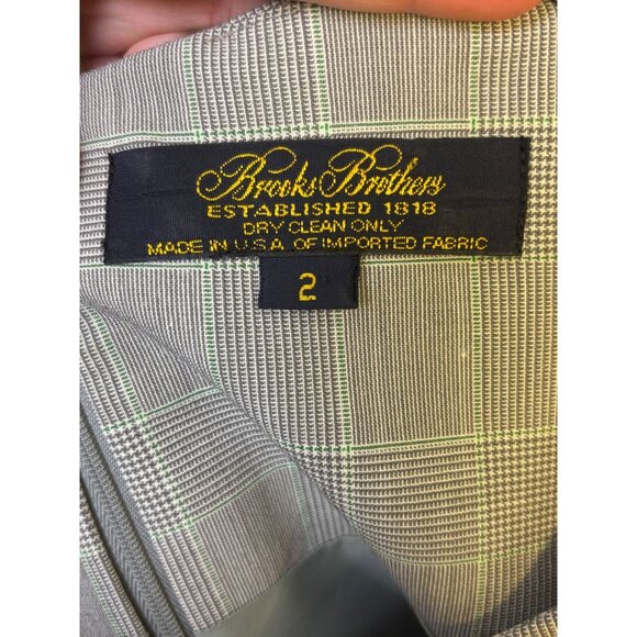 Elegant Brooks Brothers Dress Plaid Sleeveless Gray 2 - Picture 5 of 5